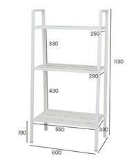 Household Four Layers 113cm Height Steel Book Rack